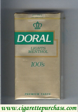 Doral Premium Taste Lights Menthol 100s cigarettes soft box